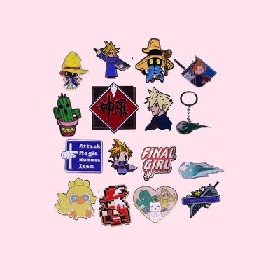 China Europe Classic Game Enamel Pin Cloud Strife Buster Sword Meteor Pin Imagination The Latest Gamer Red Pins Pin Menu Attack Badge for sale