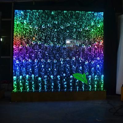 China American Style Customized LED Multi Color Music Water Feature Bubble Waterfall Digital Programming Wall for sale