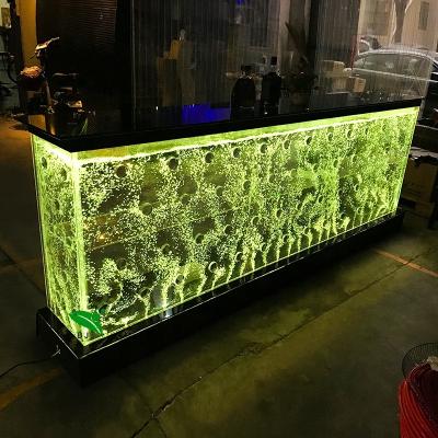 China Customized Modern LED Water Light Bubble Wall Bar Counter Night Club Used Furniture For Sale for sale