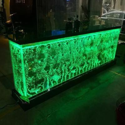 China Modern Used Home Bar Furniture Led Acrylic Water Bubble Wall Bar Counter for sale