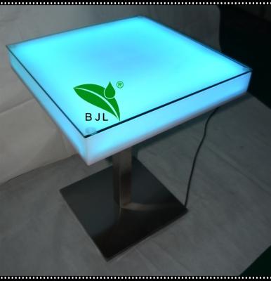 China Adjustable (Other) Used Home Bar Furniture Led RGB Color Changing Light Up Acrylic Dining Table for sale