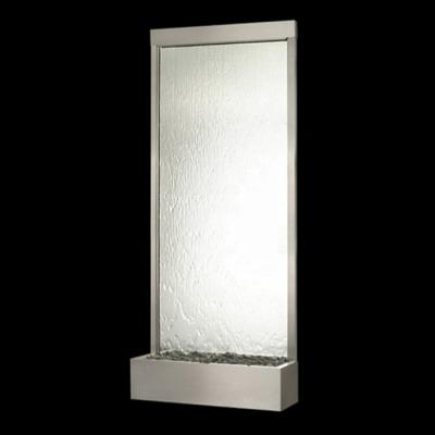 China Minimalist Home Decoration Floor Standing Stainless Steel Mirror Water Feature Waterfall Wall for sale