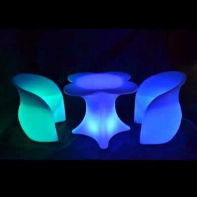 China (Others)LED Adjustable Glowing Waterproof Restaurant Bar Chair and Table Set for sale