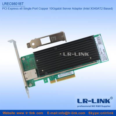 China PCI Express x8 Single Copper Port 10 Gigabit Server Adapter (Intel X540 Based) for sale