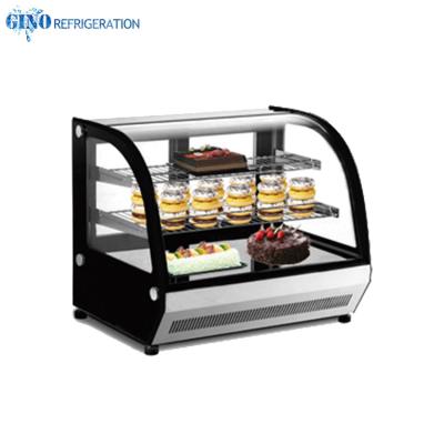 China Single-temperature Cooler Countertop Cake Showcase 660mm Cake Display Refrigerator GN-660CT CE Worktop Cake Showcase for sale