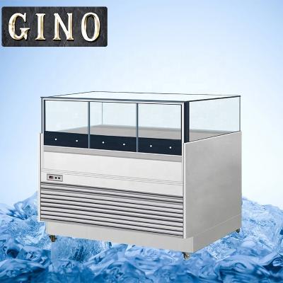 China Single-temperature Glass Display Cake Showcase Dessert Pastry Display Food Cooler Refrigerator with Drawer Refrigeration Equipment for sale