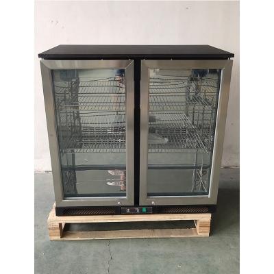 China Single-Temperature Two Door Back Bar Cooler Showcase Refrigeration Equipment Commercial Beverage Cooler for sale