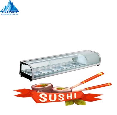 China Single-temperature 1200mm Sushi Showcase 42L Sushi Food Display Fridge CE Certificate Approved Sushi Showcase for sale