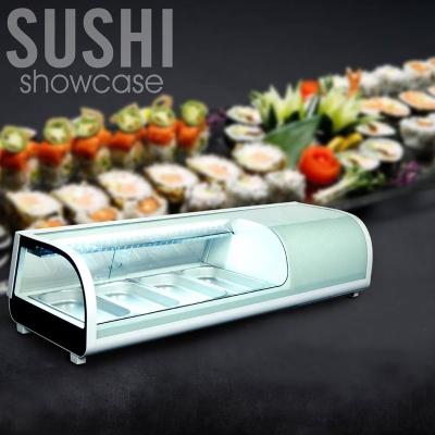 China Cooler Single-temperature 42L Sushi Showcase Food Display Refrigerator CE Certificate Refrigeration Equipment for sale