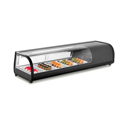 China Cooler Single-temperature 52L Sushi Showcase Food Display Refrigerator CE Certificate Refrigeration Equipment for sale