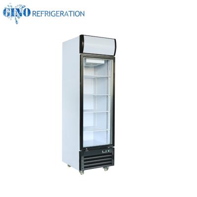 China Single-Temperature Single Glass Door Upright Showcase Cooler R134A Upright Display Showcase Cooler for sale