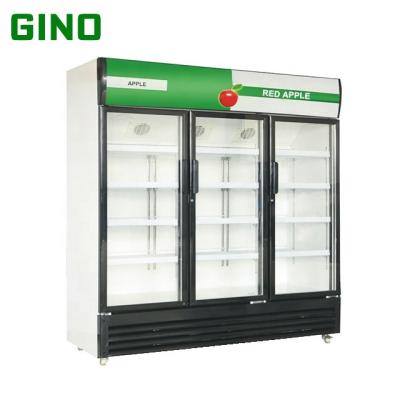 China Single-temperature Beverage Upright Showcase Glass Door Display Fridge Refrigeration Equipment for sale