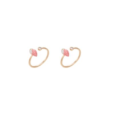 China New Arrivals Cute and 18 K Ring Popular Design 2022 Exquisite Gold Plated Cute Drip Oil Opp Bag Women's Alloy Copper Band Rings for sale