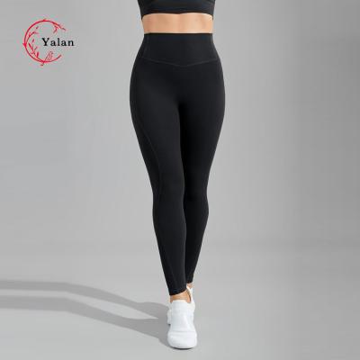 China 2022 high waist breathable black butt workout sport yoga tights leggings! crack! with pocket for women for sale