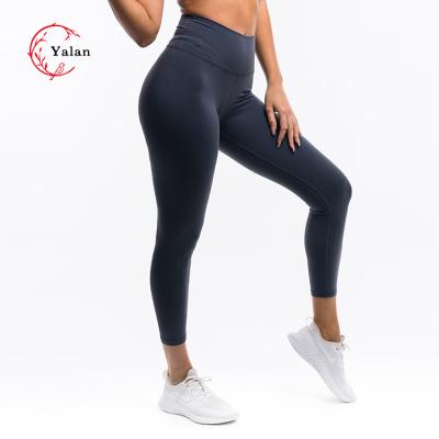 China Custom Activewear High Waisted Yoga Warm Butt Breathable Solid Color Gym Yoga Tight Pants Crac! crack! for women for sale