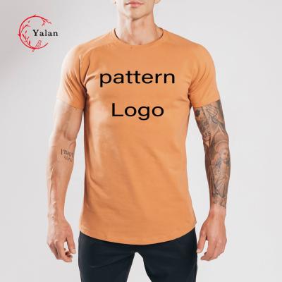 China New Style Anti-Wrinkle Raglan Sleeve Color Block T-shirt Workout Custom Made Fitness Wear High Quality Fashionable Custom Men's Gym T-Shirt for sale