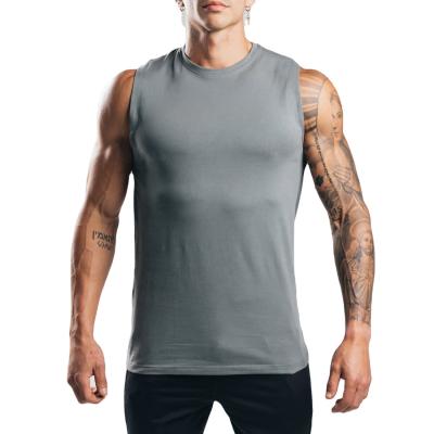 China QUICK DRY Custom Gym T-Shirt Mens Fitness Tank Top Sleeveless Custom Logo Sports Invest for sale