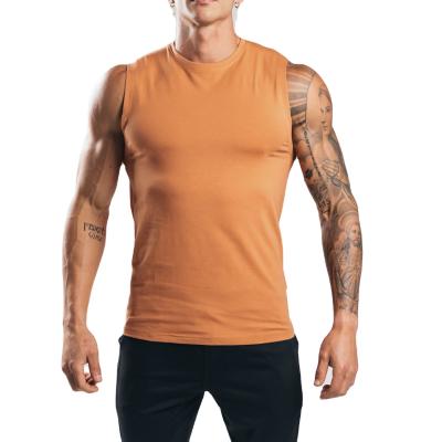 China 2022 Wholesale QUICK DRY New Fitness Muscle Gym Tank Top Crew Neck Sleeveless Shirt For Men for sale