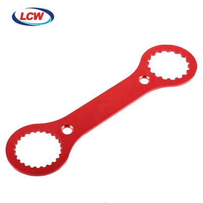 China Processing Aluminum Alloy Non-Ferrous Metal Aluminum Alloy Center Shaft Wrench Multifunctional CNC Machining + Anodizing Hot Forging Rig for sale