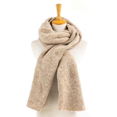 China Solid Wool Rib Headwear Pashmina Blanket Scarf Soft Oversized Camel 23%Polyester 5%Wool 47% Warmth Apparel Accessory Unisex 25% Acrylic Nylon Winter for sale