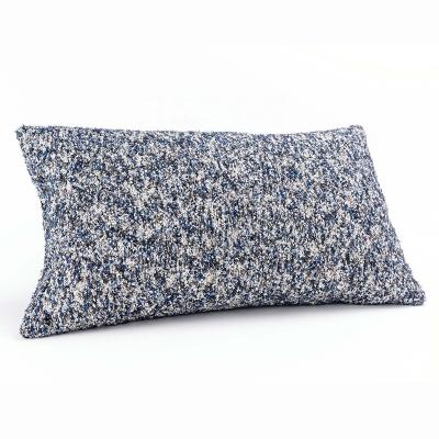 China Multi Colored Reversible Home Nondisposable Embrace 14x24 Inch Reversible Art Navy Texture Art Navy Rectangle Cushion for sale