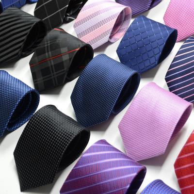 China Men's Gentlemen's Wedding Career Business Casual Dress 8cm 24 Color Neck Tie Fashion Polyester Neck Tie Groom Casual Wedding Leisure Tie for sale