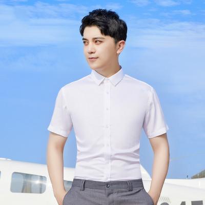 China Business color anti-pilling long-sleeved shirt that does not require ironing fashion high-grade solid slim men's anti-wrinkle shirt for sale