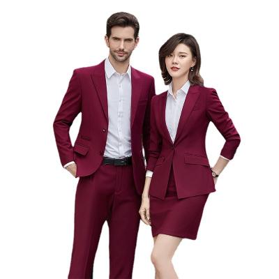 China 2021 New Anti-Wrinkle Workwear Wholesale Custom Made Professional Suits Wedding Slim Formal Suits For Men And Women for sale