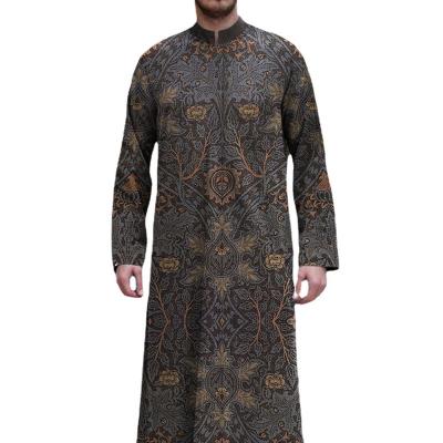 China Muslim Abaya Men's Long Shirt Youth Men's Islamic Clothing Fashionable Muslim Black Ordinary Casual Long Dress 2022 for sale