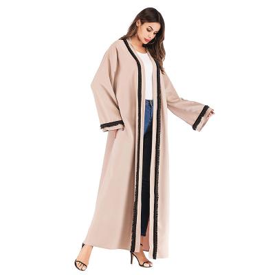 China The most popular Muslim cardigan Middle East nail bead Muslim cardigan women's dress female long dress for sale