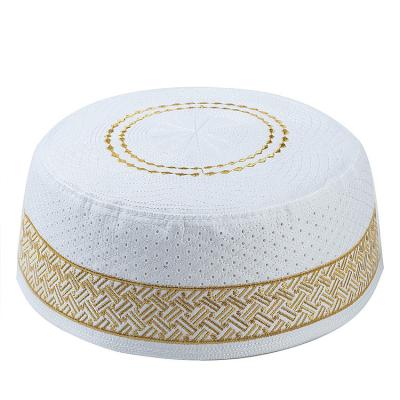 China Formal High Quality Custom Design Cotton Hat Satin Lined Modal Inner Islamic Hat for sale