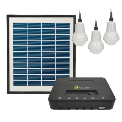 China Solar panel bulb kit home portable phone charging solar panel kit for homes home solar system for sale