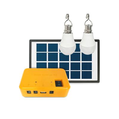 China Solar System Home Solar System Portable Rechargeable Panel Charger Mobile Phone Kit Small Household Solar Lamp for sale