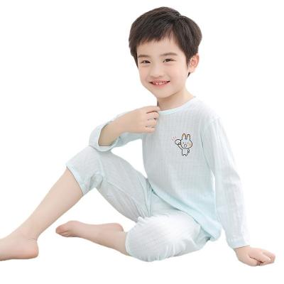 China Factory Direct Sale Skin Friendly 100% Cotton Soft Cartoon Windproof Clothes Kids Pajamas Sets for sale