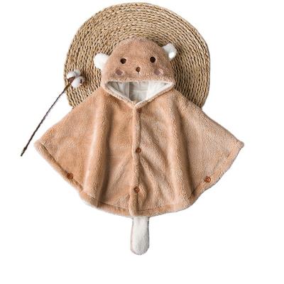 China Comfotable Animal Home Outside Hooded Fleece Coat Jacket Winter Cape Infant Baby for sale