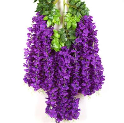 China 2020Wedding Wisteria Decorative Silk Wisteria Hanging Flower 100cm for sale