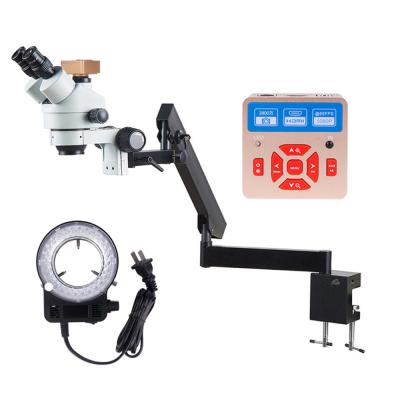 China Repair and etc. PCB Mobile Phone Electronics Trinocular Inverted LCD Screen Light Fiber Composite Wifi 1080P Video Digital Camera Trinocular Stereo Microscope for sale