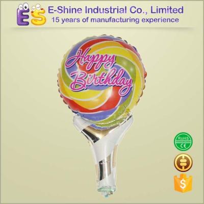 China Toy Hand Held Portable Dual Promotional Action Balloon Compressor Inflator Plastic Balloon for sale