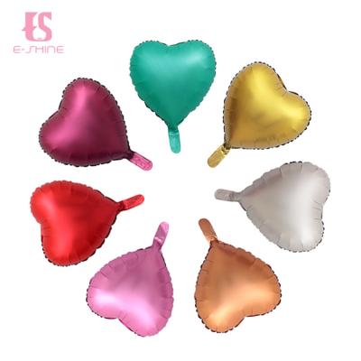 China New style birthday party festival decoration 18inch color chrome foil heart metallic balloon for birthday wedding party decoration for sale