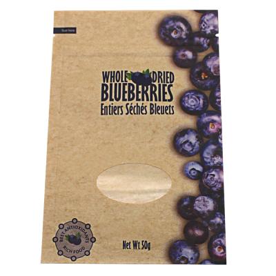 China Shock Resistance Custom Design 50g Goji Berry Nuts Food Safe Standing Front Window Packaging Plastic Sachet for sale