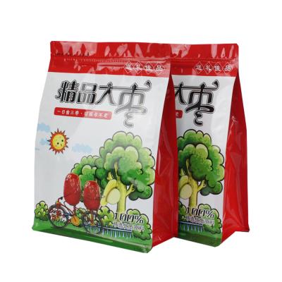 China Good Quality Soft Touch 500g Dried Fruit Snacks Standup Packing Square Bottom Bags for sale