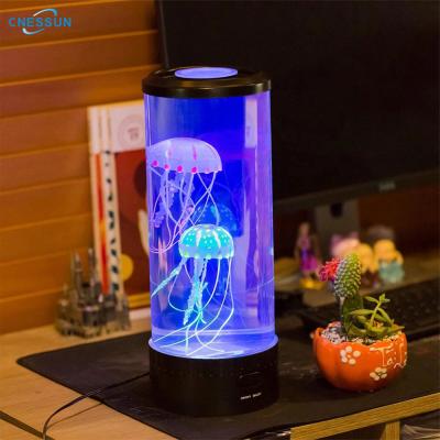 China LED Imagination Jellyfish Night Mood Table USB Battery Powered Modern Smart Remote Control Lamp for sale