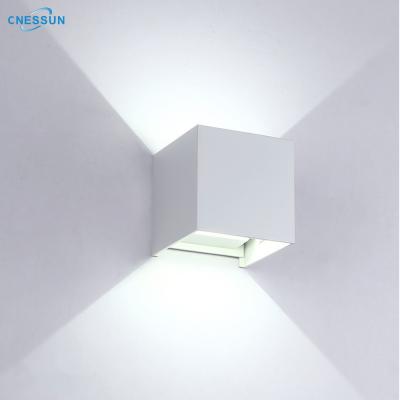 China Waterproof Modern Outdoor Outdoor Garden Yard Square Down Sconce Lamp 12W Adjustable Led Wall Light for sale