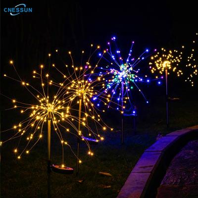 China Outdoor Garden Christmas Street Light Flower Led Solar Firework Lamp For Garden Lawn Decoration for sale