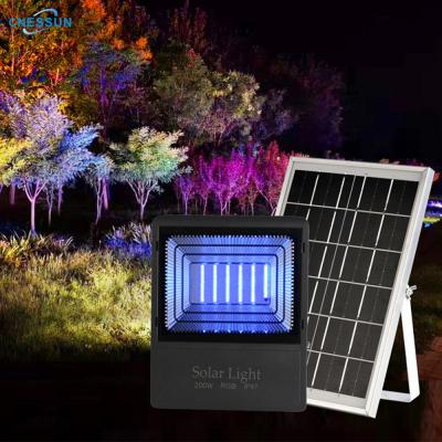 China High Efficiency Garden With 30W 60W 100w 200w Remote Control Waterproof Outdoor Led Solar Flood Light for sale