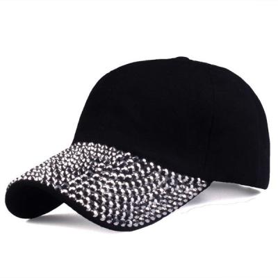 China Best Daily Used Hat Mens Womens Hip Hop Hat Fashion Rhinestone Baseball Hat Custom Wholesale With Top Quality Unisex Hat for sale