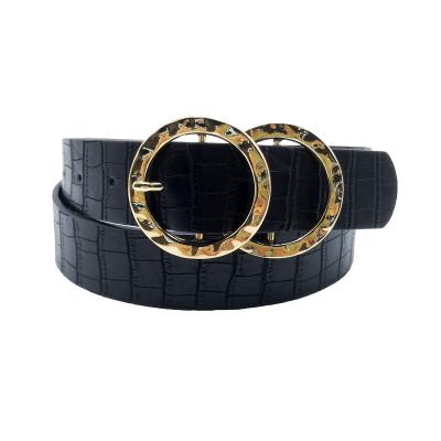 China 2020 Lady PU Belts Double O Buckle Fashion Garment Waist Belt Daily Used Accessory for sale