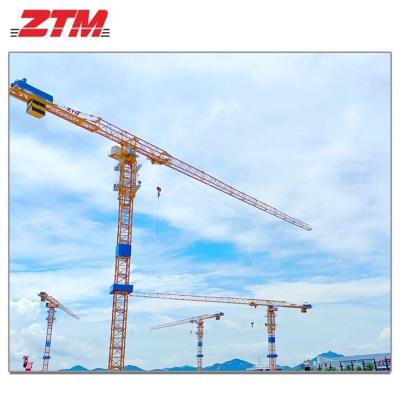 China ZTT296 Flattop Tower Crane 12t Capacity 75m Jib Length 2.2t Tip Load Hoisting Equipment for sale