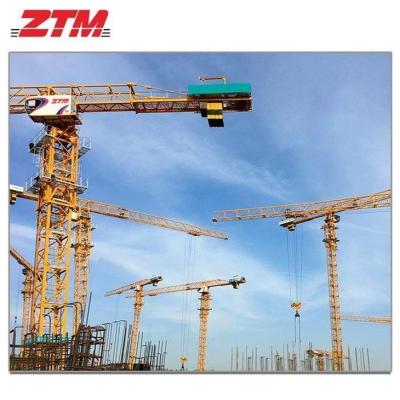 China ZTT296B Grúa de torre plana de 16 t Capacidad 75m longitud de jib 2.5t carga de punta Equipo de elevación de alta calidad en venta