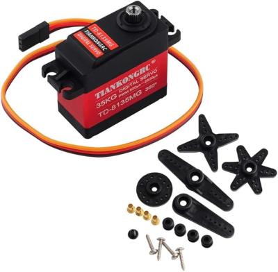 China TIANKONGRC TD-8135MG 35KG 360 Degree Continuous Rotation Servo Digital Coreless 500μs-2500μs Large Torque Metal Gear for DIY Robot Robotic RC Model for sale